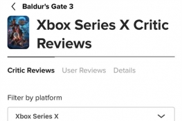 玩家晒Xbox版《博德3》M站99分：却因仅4条评分被嘲